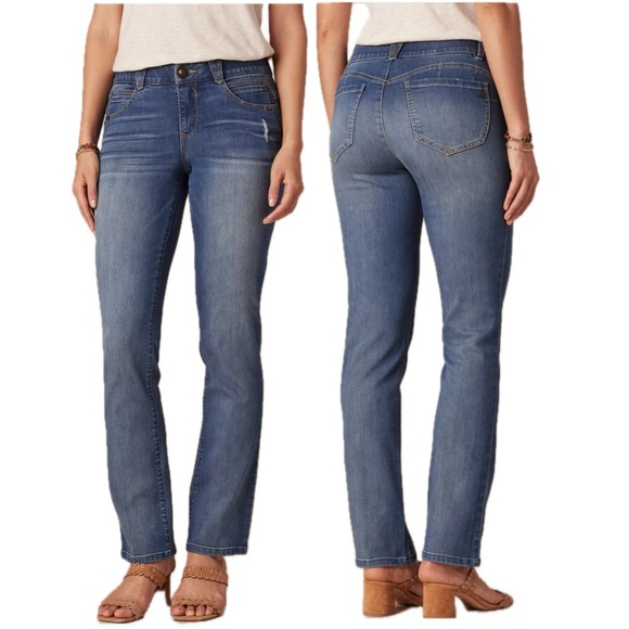 Democracy Denim - Democracy Straight Leg Jean Women’s 16 Stretch Blue Denim "Ab"solution B1560BB00